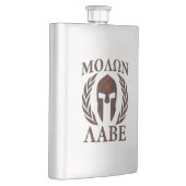 Flasque Masque de fer de lauriers de guerrier de Molon (Droite)