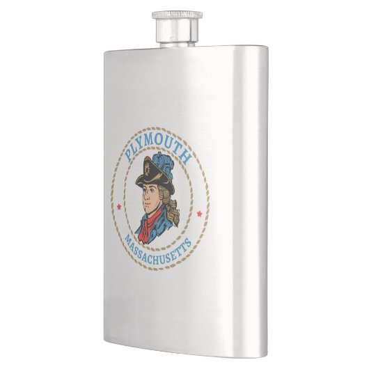 Flasque Massachusetts de Plymouth Colonial (Gauche)
