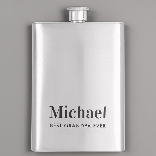 Flasque Meilleur grand-père jamais Monogrammé