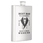 Flasque Meilleur homme Elegant Tuxedo Black Typograpy Mari (Droite)