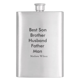 Flasque Meilleur homme fils mari papa citations ajouter no