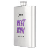 Flasque Meilleur homme - noms et dates modifiables (Gauche)