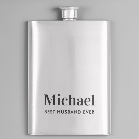 Flasque Meilleur Monogramme jamais marié