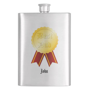 Flasque Meilleur ruban de médaille de papa Fête des pères