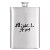 Flasque Memento Mori - Phrase latine (devant)
