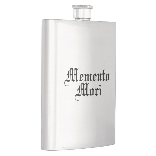 Flasque Memento Mori - Phrase latine (Droite)