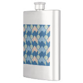Flasque Metallic blue geometric diamond shapes  (Gauche)