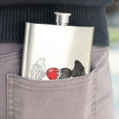 Flasque Mi-ange mi-démon (En situation)