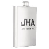 FLASQUE MINIMALIST BLACK THREE LETTER MONOGRAM NAME ASH (Droite)