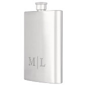 Flasque Minimalist Groomsman Gift Monogrammed (Gauche)