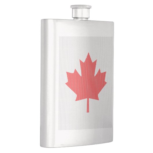 Flasque Modèle Knit Maple Leaf Tricot Motif (Droite)