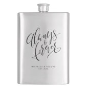 Flasque Moderne Simple Toujours Et Éternellement Script (devant)