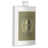 Flasque Molon Labe Casque spartiate Laurels Vert olive (Droite)