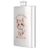 Flasque Mon Chat Appelle Un Chat Orange Cute (Gauche)