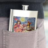 Flasque Mona Lisa Romantic Funny Art coloré (En situation)