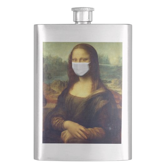 Flasque Mona Lisa Via Corona Virus (devant)