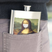 Flasque Mona Lisa Via Corona Virus (En situation)