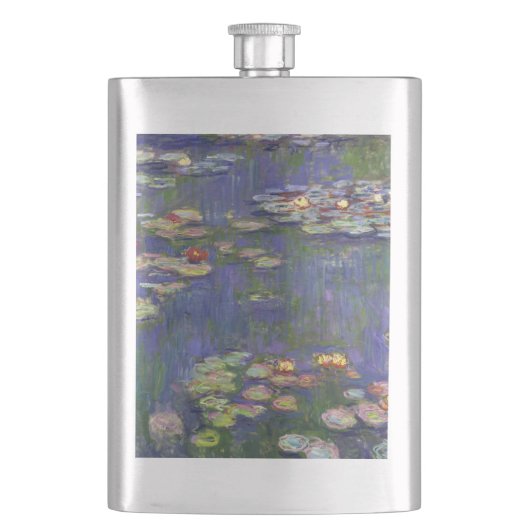 Flasque Monet Water Lilies Chef-d'oeuvre Peinture (devant)