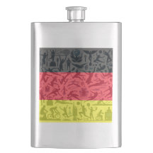 Moniteur sportif plat avec drapeau allemand