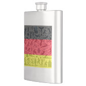 Flasque Moniteur sportif plat avec drapeau allemand (Gauche)