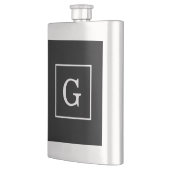 Flasque Monograme de Black White Framed Initial (Gauche)