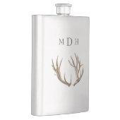 Flasque Monogramme avec Bois de Cerf pour Lui (Droite)