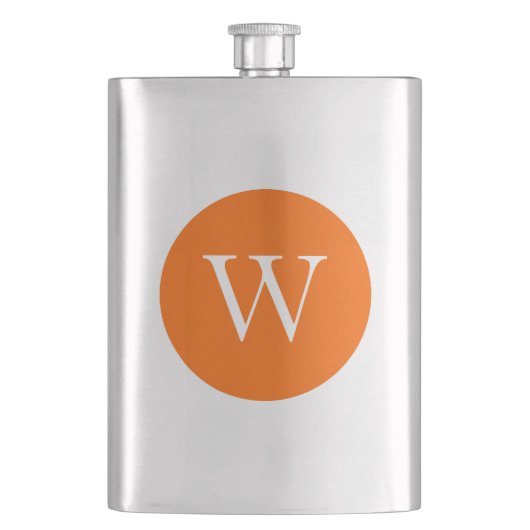 Flasque Monogramme Cercle Orange Clair (devant)