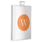 Flasque Monogramme Cercle Orange Clair (Droite)