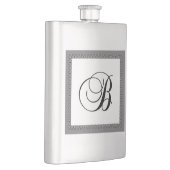 FLASQUE MONOGRAMME D'ALPHABET INITIAL B (Droite)
