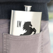 Flasque Monogramme de cheval d'étalon (En situation)