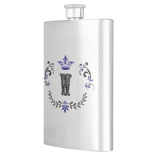 Flasque Monogramme de couronne 'W' (Gauche)