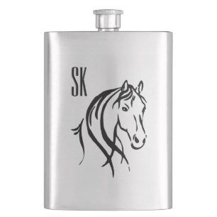 Flasque Monogramme de tête de cheval