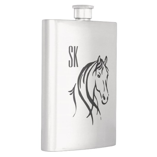 Flasque Monogramme de tête de cheval (Droite)