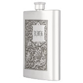 Flasque Monogramme des rouleaux Vintages gravés (Gauche)