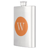 Flasque Monogramme du cercle orange clair (Gauche)