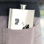 Flasque Monogramme du lecteur saxophone (En situation)