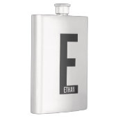 Flasque Monogramme et nom personnalisés gras modernes (Droite)