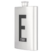 Flasque Monogramme et nom personnalisés gras modernes (Gauche)