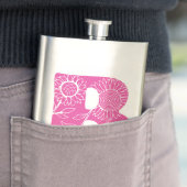 Flasque monogramme floral B lettre majuscule (En situation)