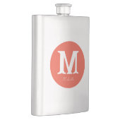 Flasque Monogramme minimal du coucher du soleil (Droite)