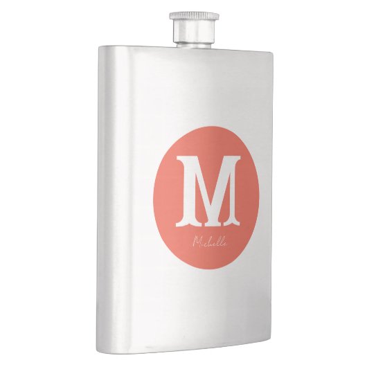 Flasque Monogramme minimal du coucher du soleil (Droite)