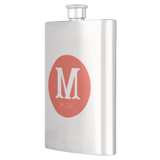 Flasque Monogramme minimal du coucher du soleil (Gauche)