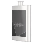 Flasque Monogramme noir gris artistique moderne (Gauche)