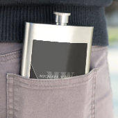 Flasque Monogramme noir gris artistique moderne (En situation)
