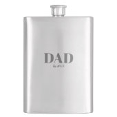 Flasque Monogramme Papa Est Moderne Simple (devant)