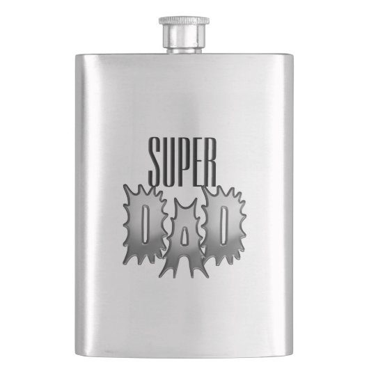 Flasque Monogramme Papa, nom ou Super (devant)