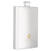 Flasque Monogramme personnalisé de luxe Gold (Droite)