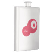 Flasque Monogramme personnalisé Red Dotty (Droite)