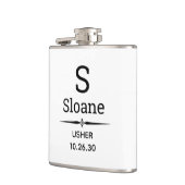 Flasque Monogrammé pour les Garçons d'Honneur (Gauche)