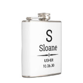 Flasque Monogrammé pour les Garçons d'Honneur (Droite)